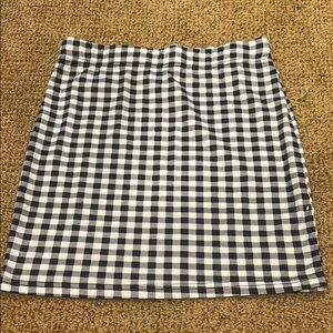 Classic Black and White Checkered Skirt